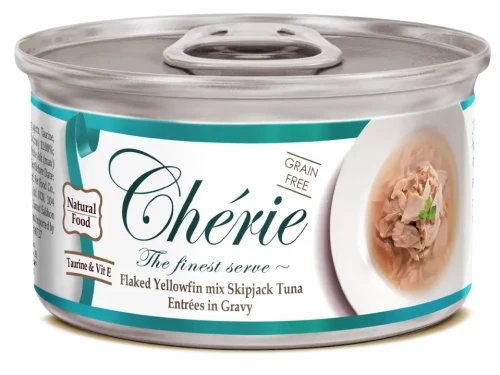 Flaked-Yellowfin-mix-Skipjack-Tuna-Entrees-in-Gravy-cherie-80g.jpg