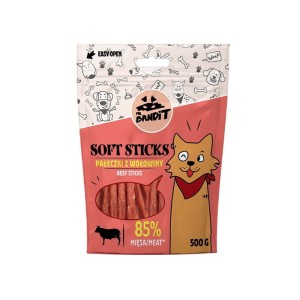 Mr.Bandit Soft Strips Pałeczki z Wołowiny 500g